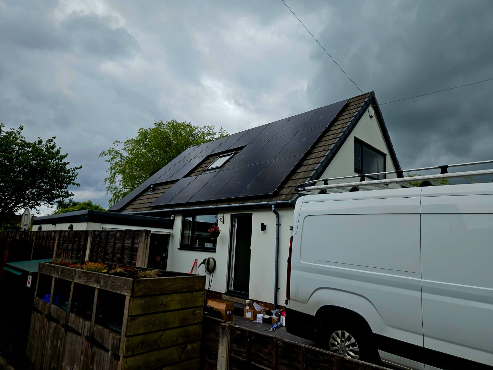 Roof-mounted AIKO 480W panels — Altrincham