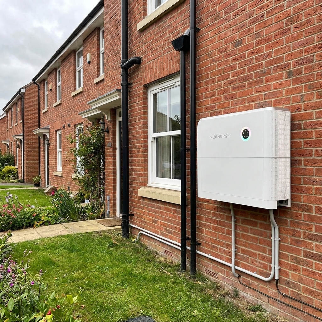 Sigenergy SigenStor battery and inverter installed on a UK home exterior