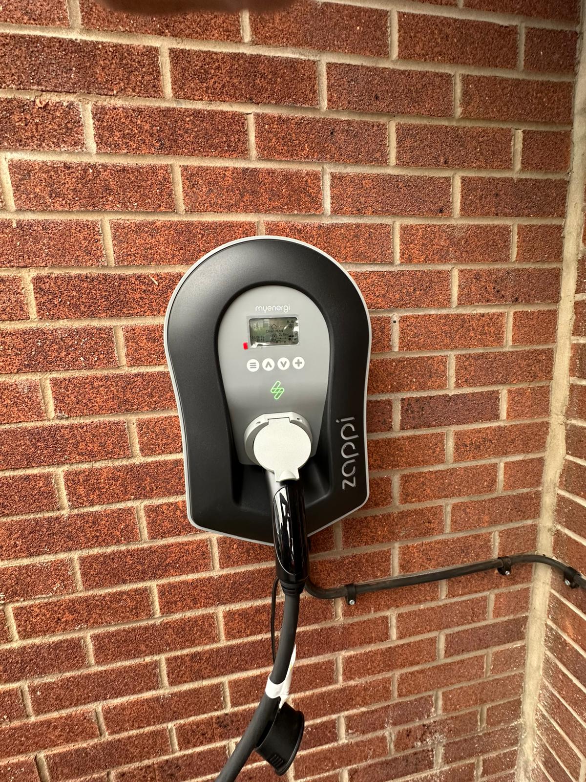 Longi solar panels and Zappi EV charger installed at a Stockport home